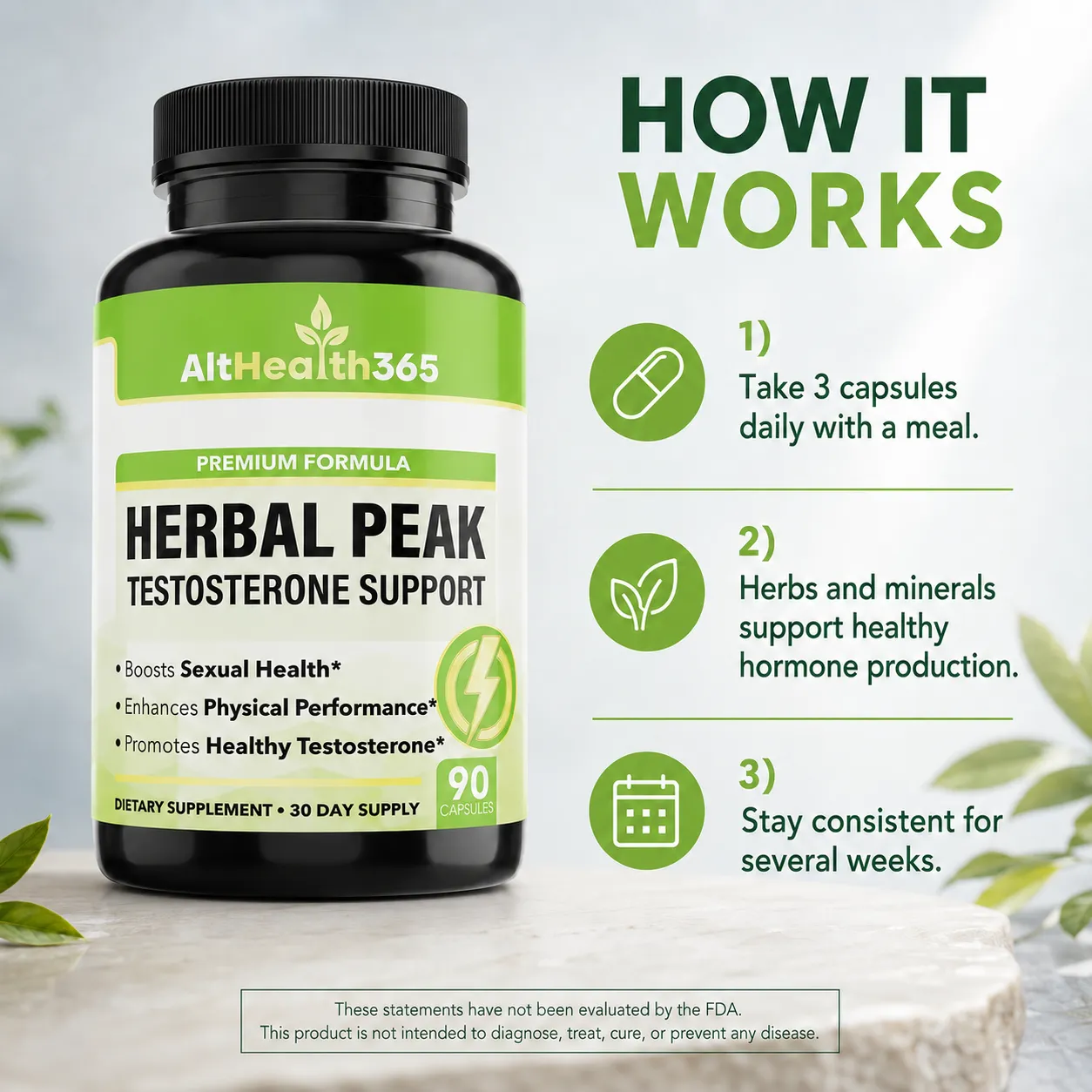 Herbal Peak Testosterone Support with Tribulus & Tongkat Ali - Image 6