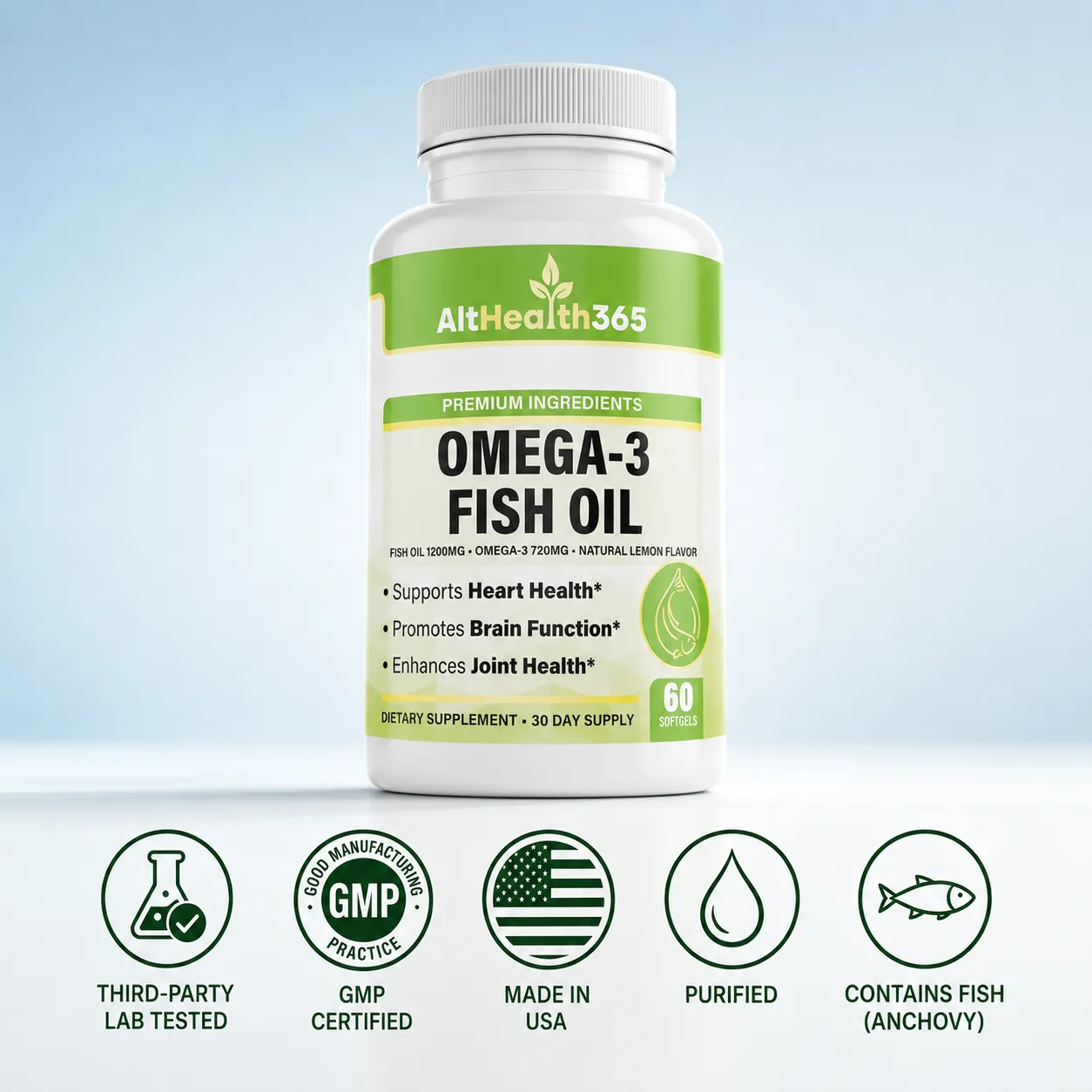 Omega-3 Fish Oil Softgels with EPA & DHA - Image 7