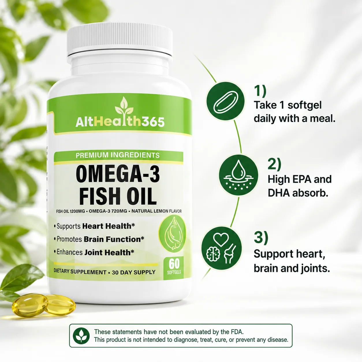 Omega-3 Fish Oil Softgels with EPA & DHA - Image 6