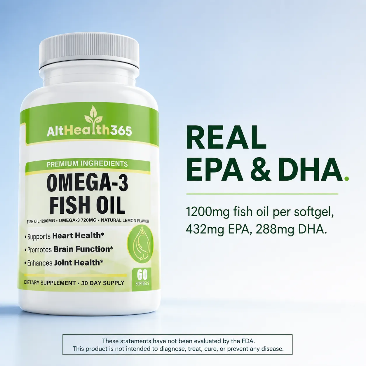 Omega-3 Fish Oil Softgels with EPA & DHA - Image 2