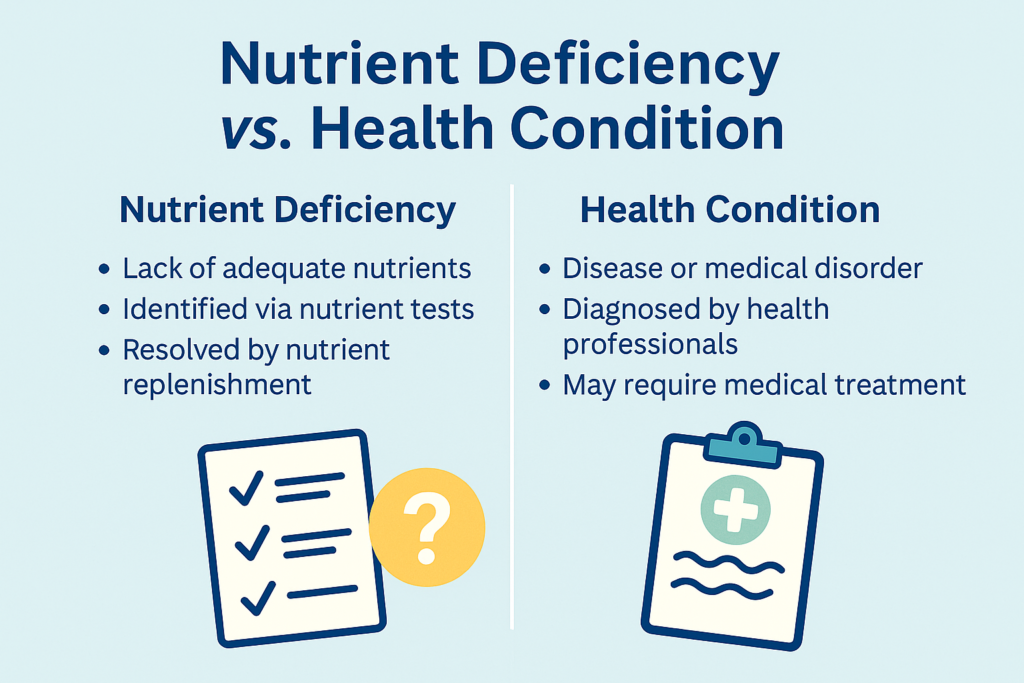Nutrient Deficiency infographic comparison