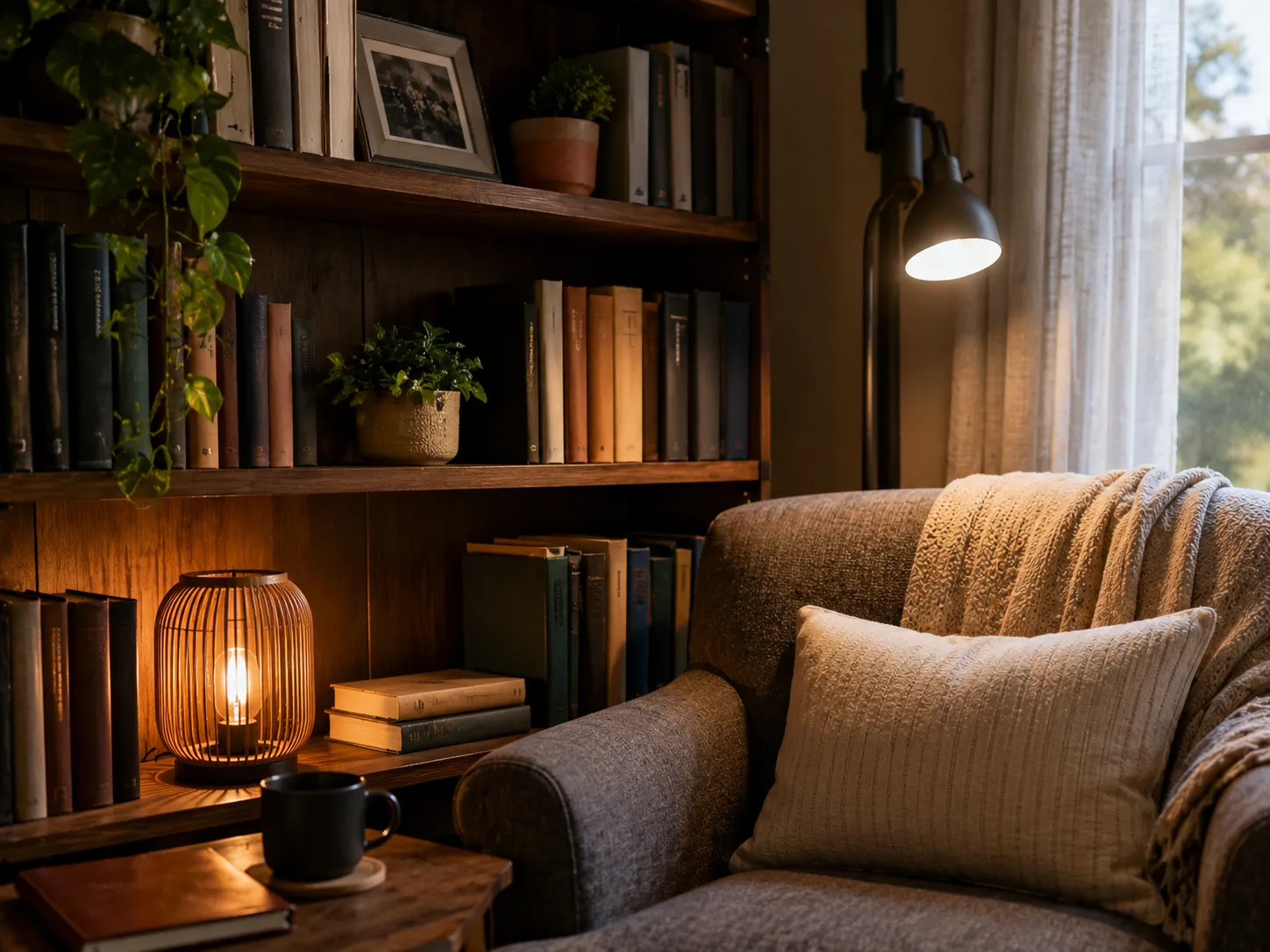home reading nook for nutrition books