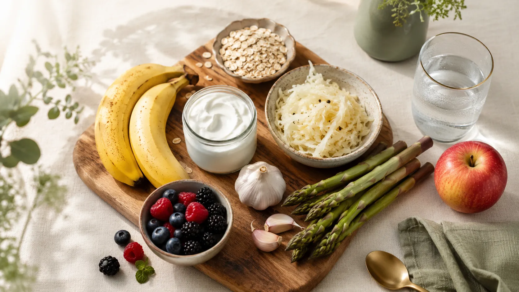 how to improve gut health naturally with whole foods, fiber and fermented foods