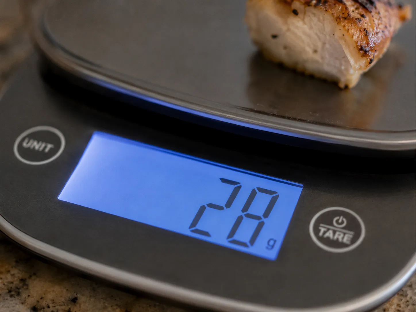 digital kitchen scale display close-up