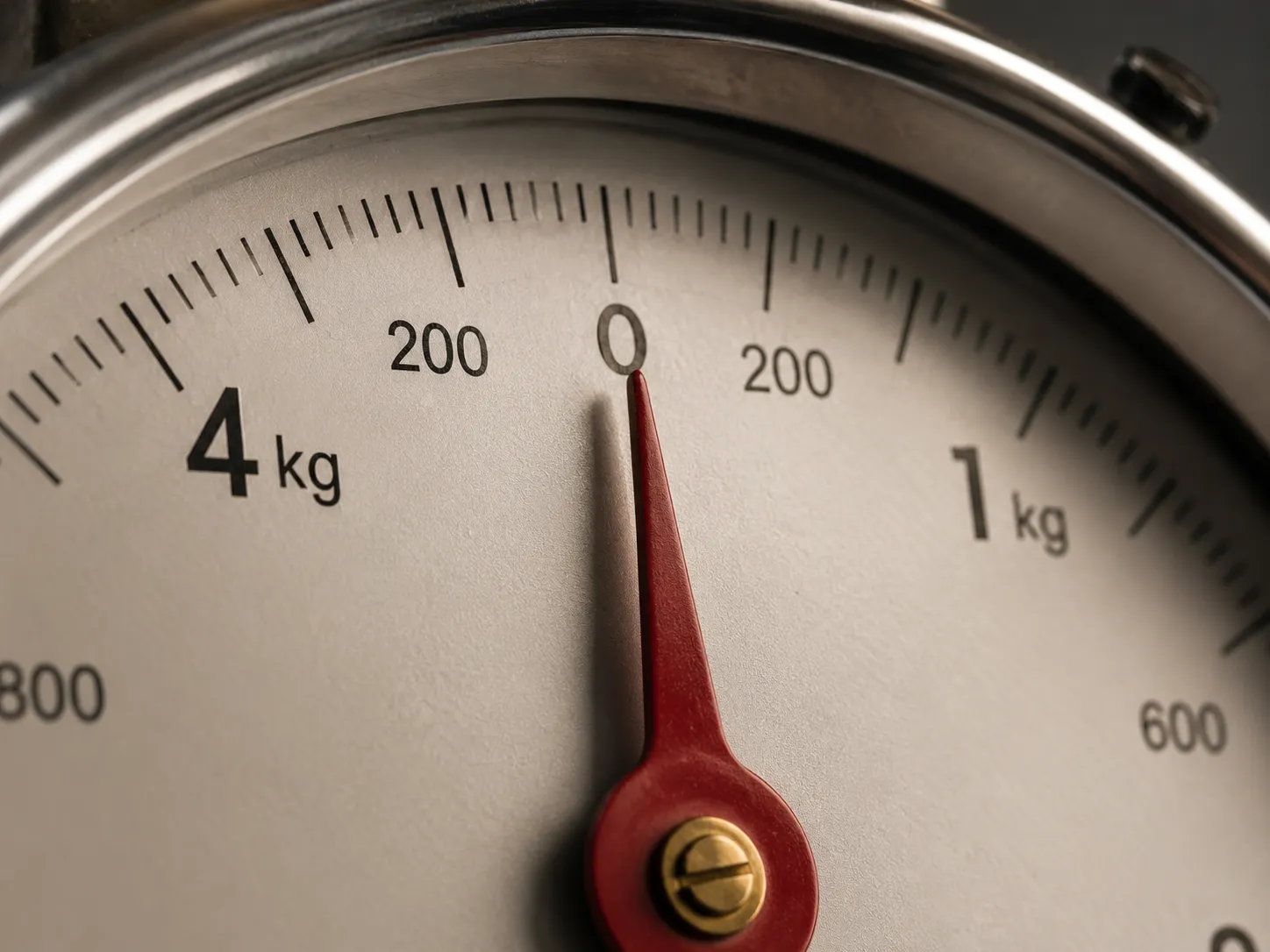 manual dial kitchen scale close-up