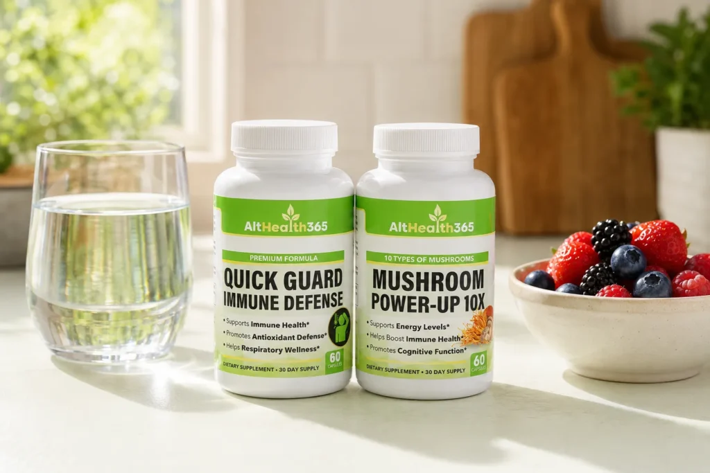morning supplement routine anchor with immune support bottle