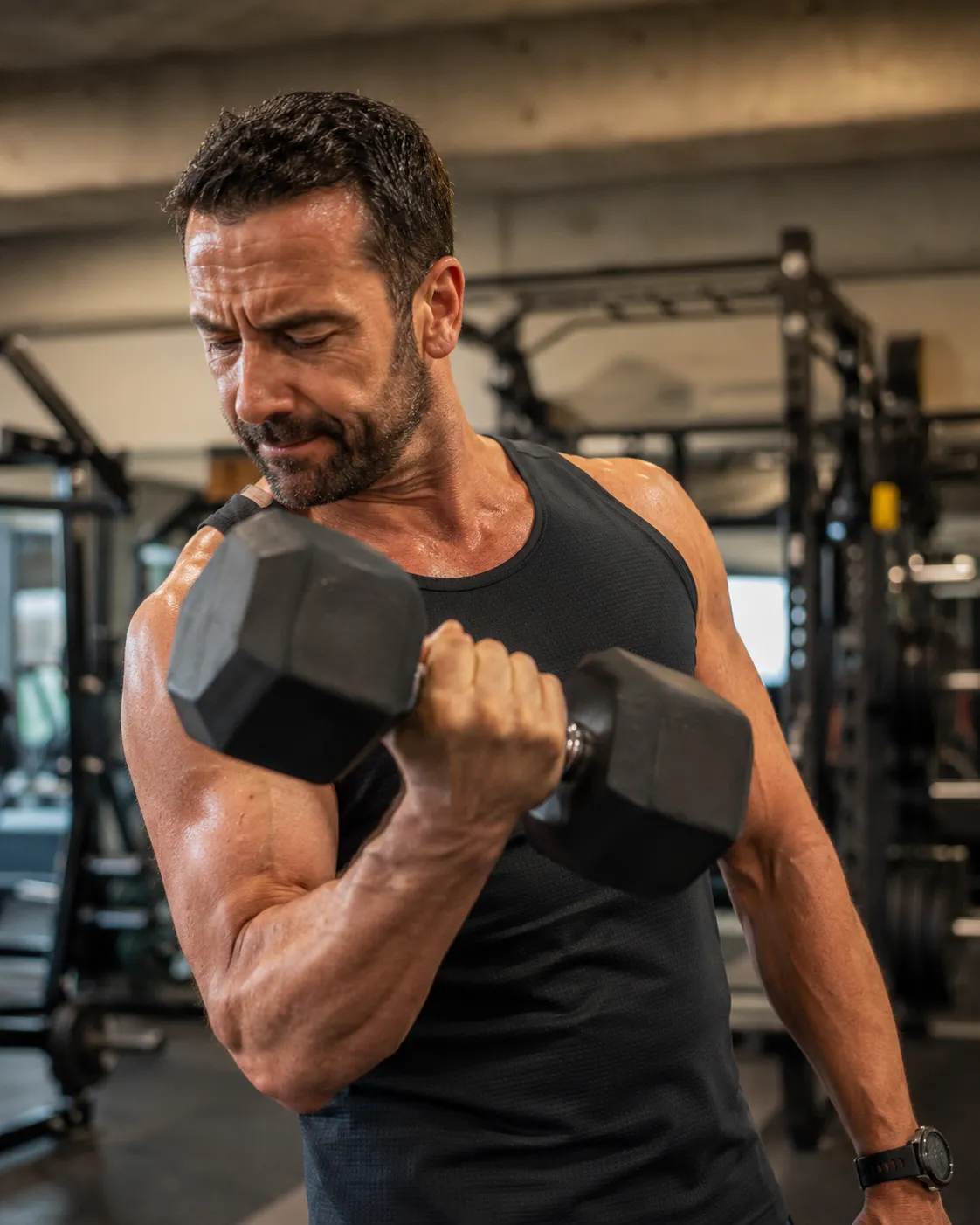 gym workout as part of a daily routine rebuilt after major weight loss