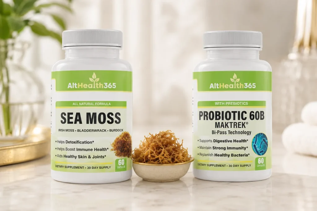 pairing sea moss with a probiotic, the Gut Reset Duo combination