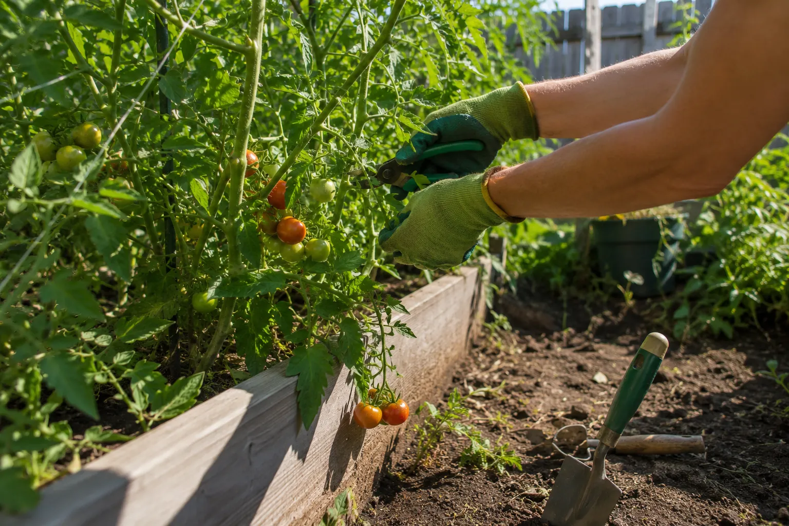 backyard garden work as a daily habit