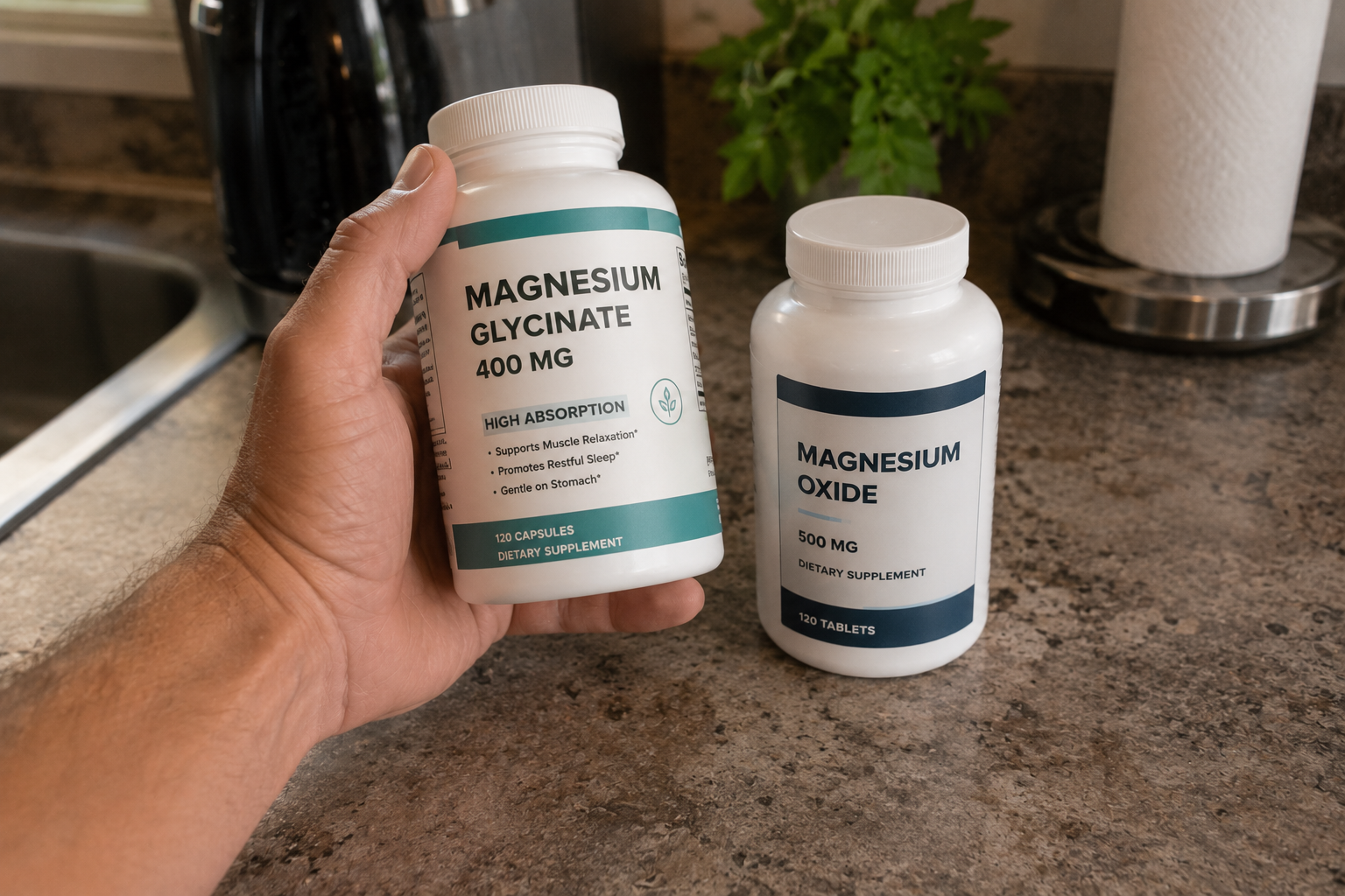 Fresh garlic and echinacea alongside a daily supplement routine