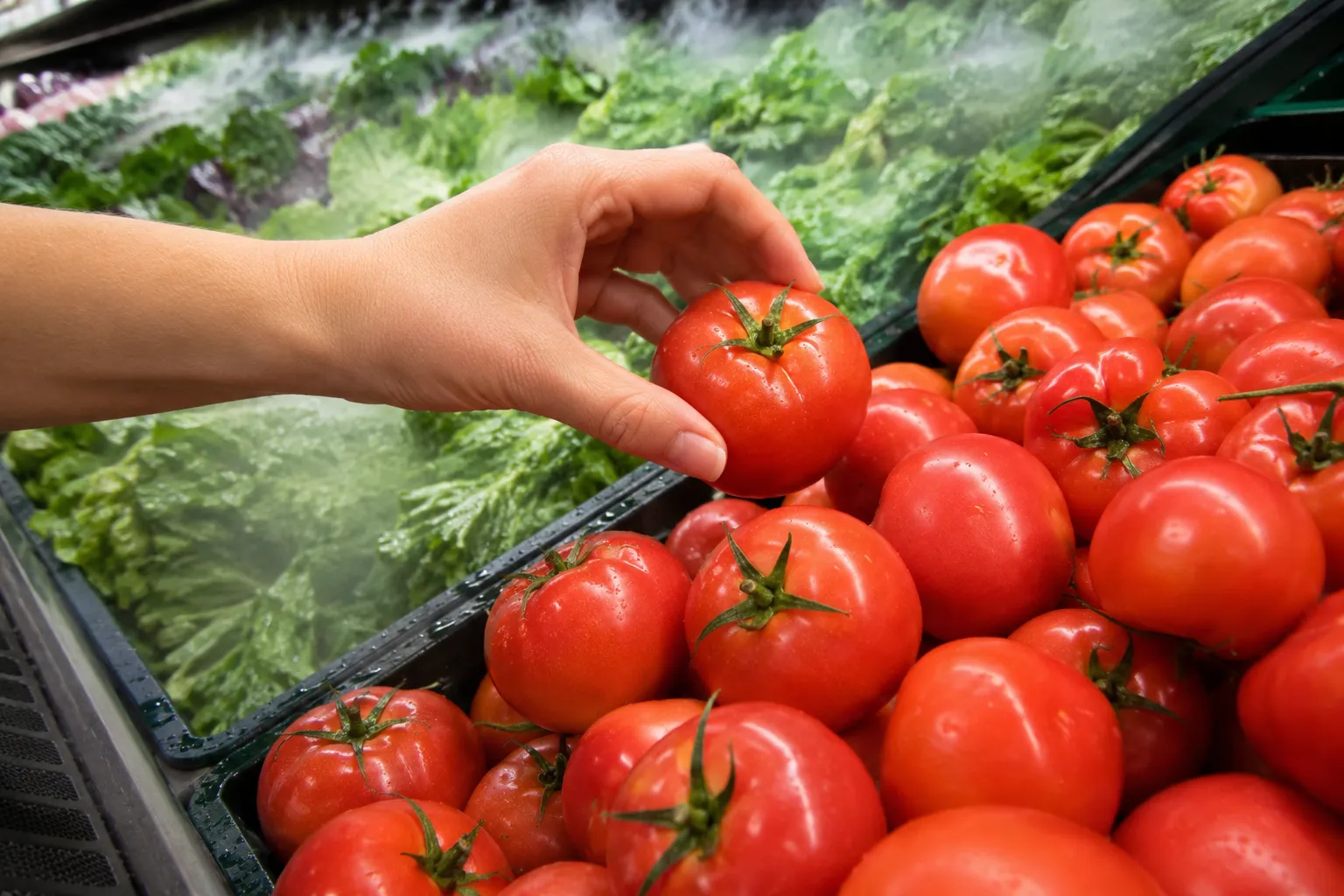 Grocery cart filled with whole food staples