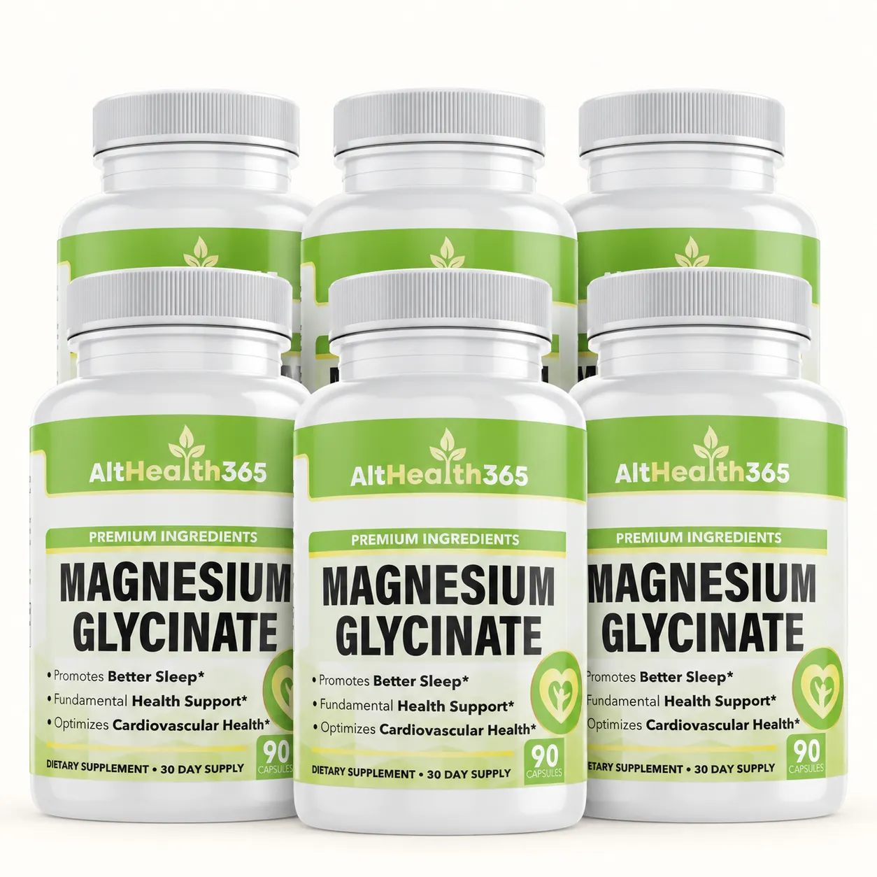 6 bottles of AltHealth365 Magnesium Glycinate