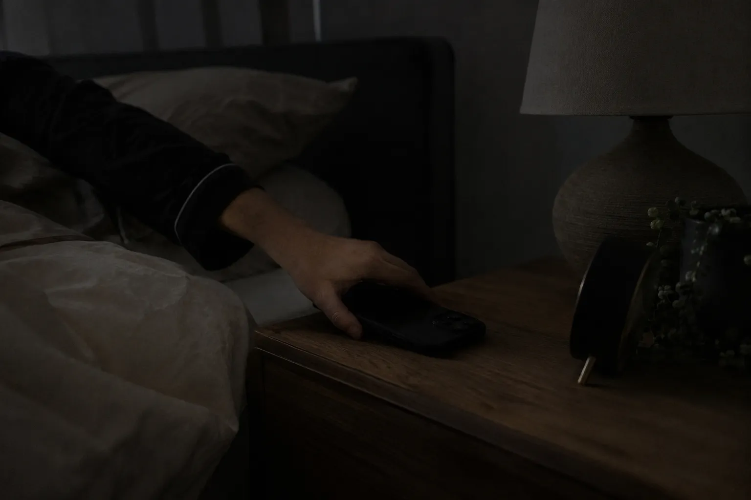 wake up at 3am phone face down nightstand